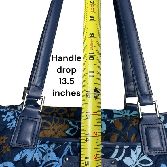 Vera Bradley Java Floral Tote/Laptop/Shoulder Bag Purse Quilted 12.5 x 14.5 - Picture 13 of 16